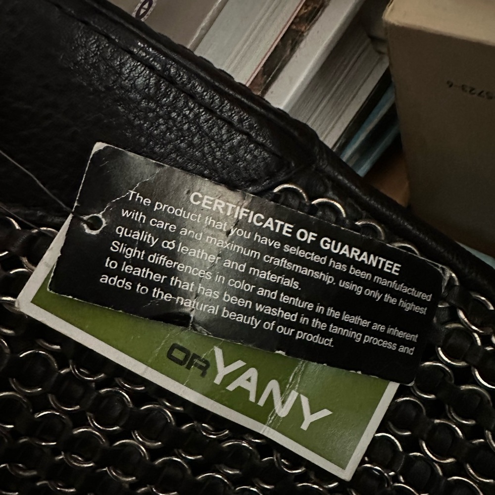 orYANY Black Chain-Link Shoulder Bag with Silver Hardware - Picture 5 of 5